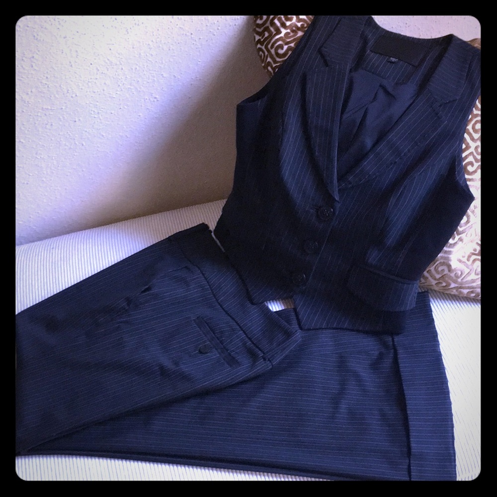 BEBE COLLECTION pinstripe pants and vest